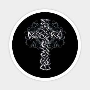 Celtic Cross 1 - Distressed Knotted Christian Cross Magnet